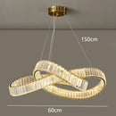 Axyaa Crystal Chandelier: Modern Home Décor Pendant Lights for Living & Dining Room