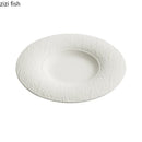Axyaa Ceramic Dinner Plate Set for Home Kitchen, Solid Color Round Cooking Dishes