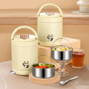 Axyaa Electric Heated Lunch Box: Portable Stainless Steel Food Warmer