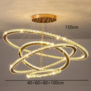 Axyaa Crystal Chandelier Stair Pendant Lamp Living Room Interior Lighting