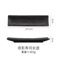 Axyaa Rectangular Sushi Plate | Japanese Ceramic Retro Restaurant Strip Plate