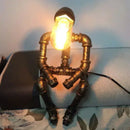 Axyaa Steampunk Pipe Desk Lamp - Industrial Style Robot Bedside Light