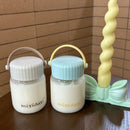 Axyaa Mini Glass Shaker Bottle with Lid and Handle - 200ml