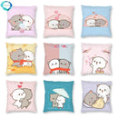 Axyaa Bedroom Living Room Couple Cute Cat Fishing Goma Federa Decor Set