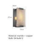 Axyaa Marble LED Wall Lights Copper Gold Black Sconce 110-240V