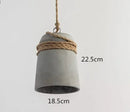Axyaa Minimalist Cylindrical Hemp Rope Pendant Light