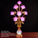 Axyaa LED Lotus Table Lamp: Illuminating Buddha's Presence in Worship Settings