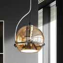 Axyaa Nordic Glass Chandelier LED Light Modern Minimalist Design for Restaurant Bar Bedroom