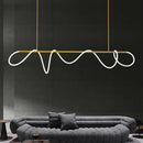 Axya Modern Gold Black LED Chandelier for Home Decor Lighting