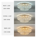 Axyaa Modern Crystal Ceiling Chandelier LED Pendant Light for Living Room Bedroom