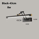 Axyaa Modern Metal Wall Lamp with Foldable Mirror Sconce Light for Bedroom