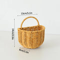 Axyaa Woven Hanging Basket: Kitchen Organizer & Cute Wall Storage