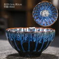 Axyaa Kiln Ceramic Teacups: Hand-Inlaid Kung Fu Design for Travel & Meditation