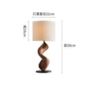 Axyaa Medieval Wooden LED Art Table Lamp for Living Room Study Homestay