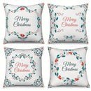 Christmas Floral Pattern Pillow Covers by Axyaa for Sofa, Bedroom, Car - Cushion Cover