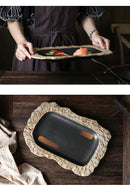 Axyaa Ceramic Sashimi Plates | Japanese Cuisine Sushi Tableware