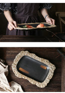 Axyaa Ceramic Sashimi Plates - Japanese Cuisine Sushi Home Plates