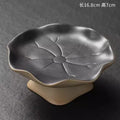 Axyaa Lotus Leaf Plate: Tall Chinese Dim Sum Tea Plate for Snacks & Fruits
