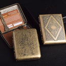 Axya Copper Knurled Cigarette Case, Ultra-thin Portable Smoking Set - Men's Gift