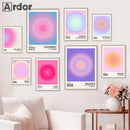 Axyaa Angel Number Aura Gradient Posters Wall Art for Trendy Home Decor