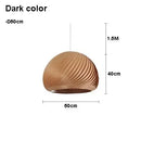 Axyaa Nordic Wooden Round Ball Pendant Lamp for Living Room & Bedroom