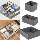 Axyaa Clothes Organizer Storage Box for Underwear Socks Jeans - Foldable Wardrobe Drawers Organizer