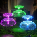 Axyaa Solar Jellyfish Lawn Lights Outdoor Waterproof Fiber Optic Garden Decor