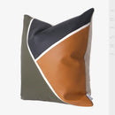 Axyaa Light Luxury Sofa Pillow Set - Orange Green Gray Triangle Splicing