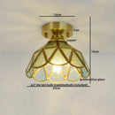 Axyaa Glass Copper LED Ceiling Lights: Modern Nordic Ceiling Lamp for Home Lighting