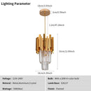 Axyaa Modern LED Crystal Pendant Chandelier for Elegant Home Decor