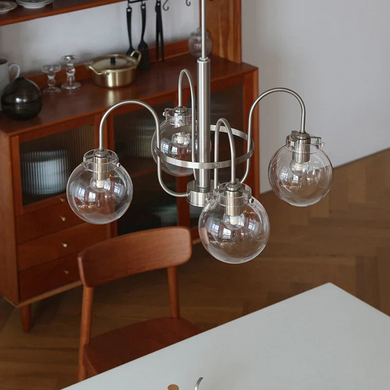 Axyaa Retro Bauhaus LED Glass Chandelier for Home and Shop Lighting