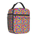 Axyaa Colorful Puzzle Piece Lunch Bag - Water-resistant Thermal Bento Tote