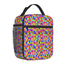 Axyaa Colorful Puzzle Piece Lunch Bag - Water-resistant Thermal Bento Tote