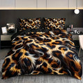 Axyaa Leopard Print Duvet Cover Set: Fashionable All-Season Comfort for Home Décor