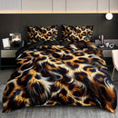 Axyaa Leopard Print Duvet Cover Set: Fashionable All-Season Comfort for Home Décor