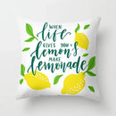 Lemon Pattern Summer Cushion Cover Throw Pillow for Sofa Decoration by Axyaa