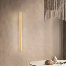 Axyaa Yellow Travertine Wall Sconce: Modern Natural Stone Fixture for Bedroom, Living Room & Corridor