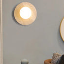Axyaa Glass & Stone LED Wall Sconce: Modern Nordic Bedside Lamp & Balcony Light