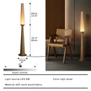 Axyaa Dark Wood Floor Lamp Classic Luxury Home Decor Standard Light Office Bedside Standing Lamp