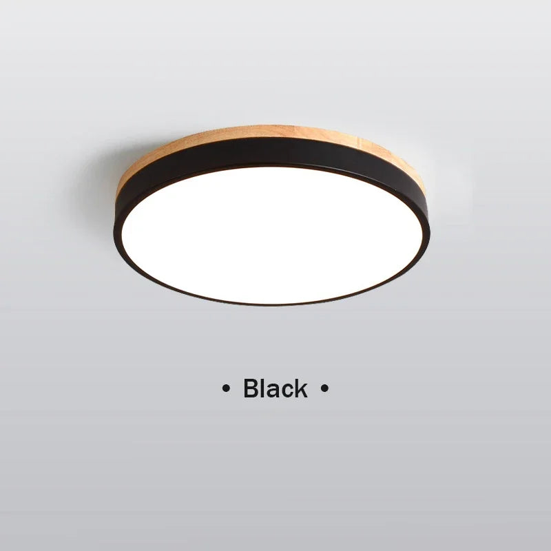 Axyaa Nordic Macaron Wood Ceiling Light for Home Decor and LED Lighting