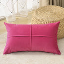 Axyaa Velvet Cross Lumbar Cushion Cover - Cozy Home Decor Pillow Case 30x50cm