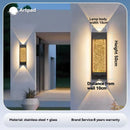 Axyaa Outdoor Black Crystal Wall Light: Waterproof LED Garden Decor for Balcony, Porch, Front Door