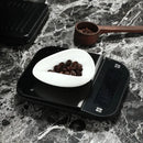 Axyaa White Ceramic Coffee Bean Tea Set with Trays, Spoon, and Separator