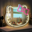 Axyaa Butterfly Neon Sign Makeup Mirror Lamp - USB Operated, Wall Decorative Lighting