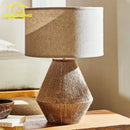 Axyaa Wabi-sabi Hemp Rope Table Lamp LED E27 Desk Light for Home and Hotel