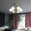 Axyaa Nordic Glass LED Ceiling Chandelier Minimalism for Home Decor