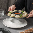 Axyaa Shrimp & Dumpling Plates: Creative Ceramic & Light Luxury Chinese Tableware