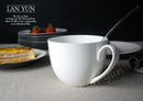 Axyaa White Bone  Breakfast Cereal Mug, Large Ceramic Coffee Cup