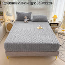 Axyaa Plush Velvet Fitted Sheet Set for Single and Couple Bedding