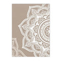 Islamic Beige Flower Canvas Print Mosque Door Wall Art Bohemia Pictures for Modern Home Decor by Axyaa